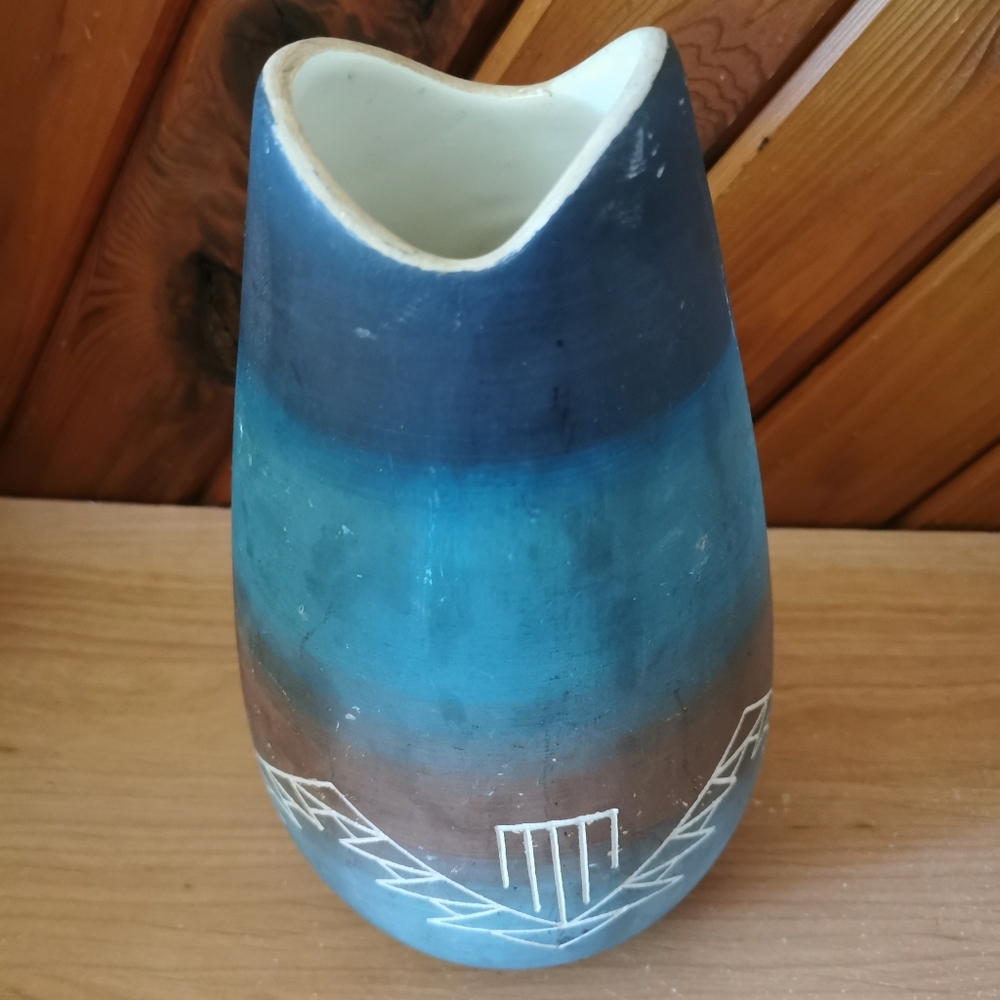 Signed Native American Pottery Vase